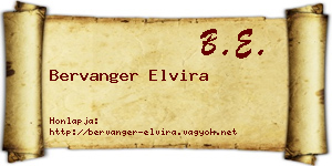 Bervanger Elvira névjegykártya